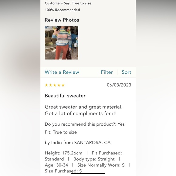 Anthropologie NWT Embellished Ombre Sweater size M. - Picture 6 of 9